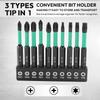 11Pcs/Set Magnetic Hex Shank Electric Drill Bits S2 Alloy Steel Phillips Pozidriv Torx Bits with Ratchet Wrench
