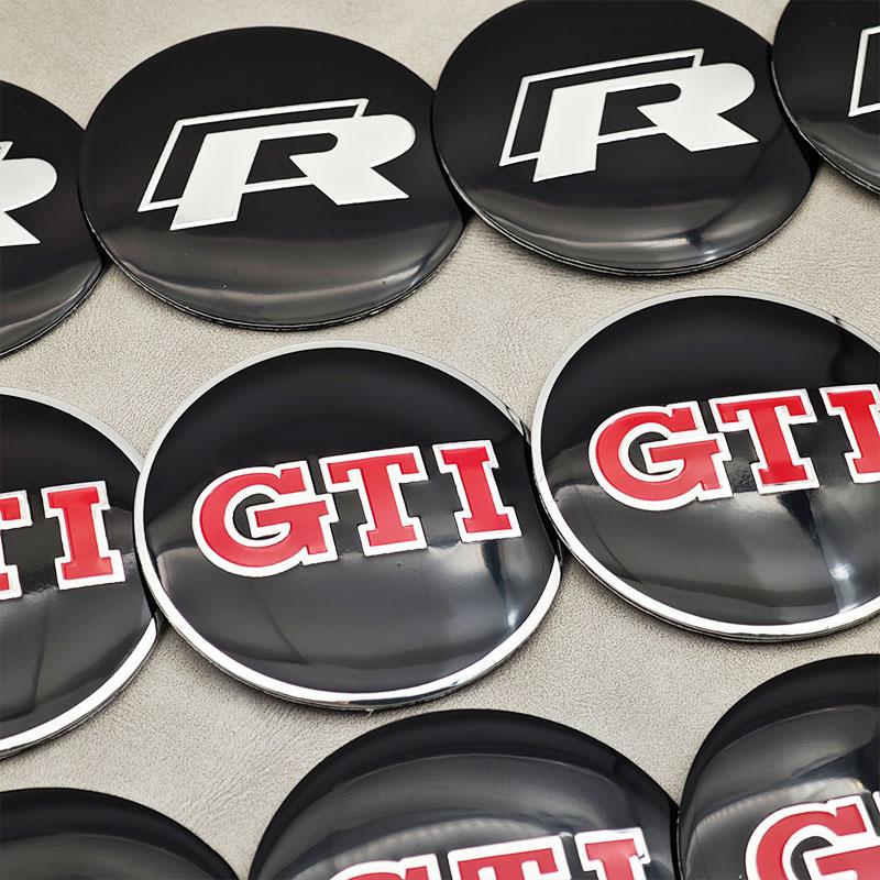 For VW Volkswagen Jetta MK5 Golf 4pcs 56mm Aluminum Car Wheel Center Hub Caps Stickers Emblem Badge For Volkswagen VW Golf 4 5 6 EE1