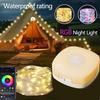 Portable RGB LED Camping String Lights – Waterproof USB Rechargeable Light with Smart App Control for Outdoor Tent Ambient Decoration
