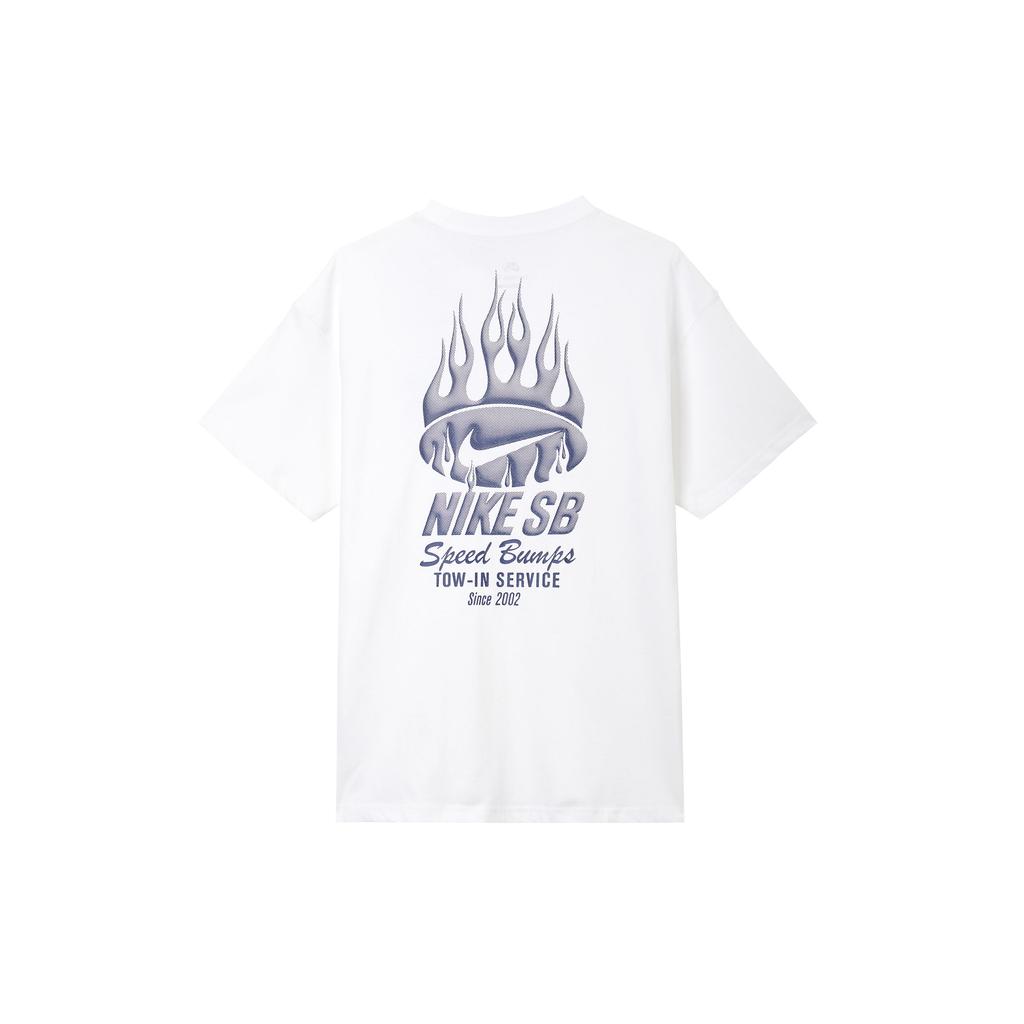 Nike Футболка Скейтборд Свободного Кроя с Логотипом SB Мужские Топы Белый HJ0821100