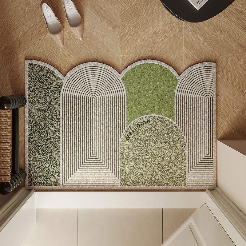 Придверный коврик с проволочным кольцом для обуви, высококлассный грязеотталкивающий противоскользящий коврик, бытовой коврик специальной формы для входной двери