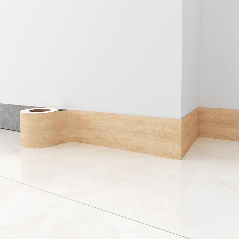 Водонепроницаемая самоклеящаяся наклейка с текстурой дерева для плинтуса и кромочная лента для отделки кромок мебели и декора плинтуса