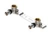 Faucet Set - Two PURMO CLEVERFIT Elbows Short 35 , Mounting Rail