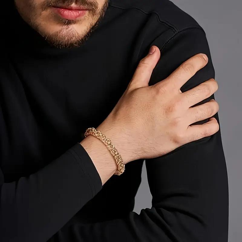 Хороший браслет с застежкой-клешней лобстера, ручная работа, Италия - сложный плетеный дизайн, идеальный подарок на день рождения или праздник, ажурный узор, роскошный золотой