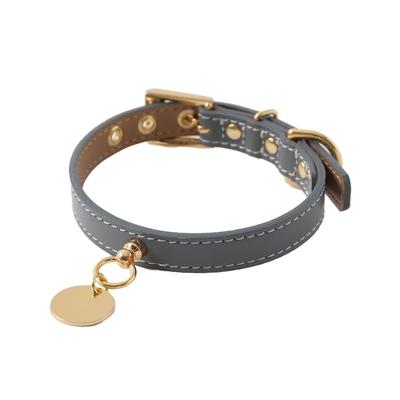 Ошейник Charm Leather для собак маленьких и средних пород. Натуральная коровья кожа. Усадочная обработка. Легкий, регулируемый размер. Кожа для прогулок и