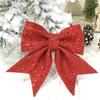2 шт. Рождественский блестящий бант, многоразовый, сделай сам, украшение для рождественской елки, подарочной коробки, венка, праздничный, золотой порошок, пайетки, большой бант, товары для вечеринки