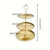 2/3Tier Stainless Steel Cake Stand Holder Fruit Tray Restaurant Detachable Dessert Rack Gold Silver Fruit Plate Snack Candy Tray