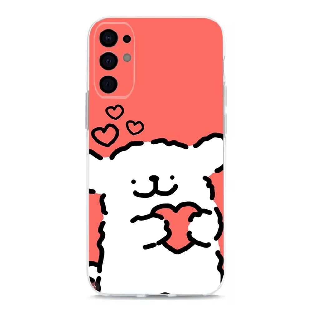 Корея линейка щенок Мальтийская болонка Чехол для телефона Для Samsung S30,S23,S21,S22,S20 Ultra,S20 FE lite,S10,S9,S8 Plus Прозрачный корпус