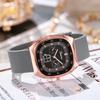 Silicone Strap Quartz Watch Casual Electric Watch Creative Wristwatch  Female