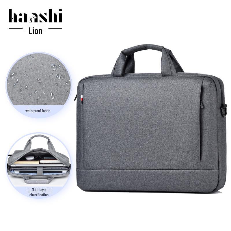 Waterproof Commuter Laptop Bag: Large-Capacity Fashionable Briefcase and Shoulder Bag for Men and Women