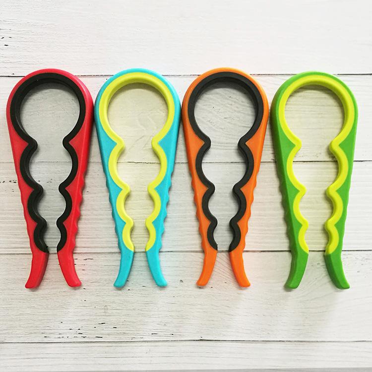 Многофункциональная нескользящая открывалка для пластиковых бутылок с винтовой крышкой, открывалка для банок с винтовой крышкой, открывалка для консервных банок 4-в-1, открывалка для консервных банок