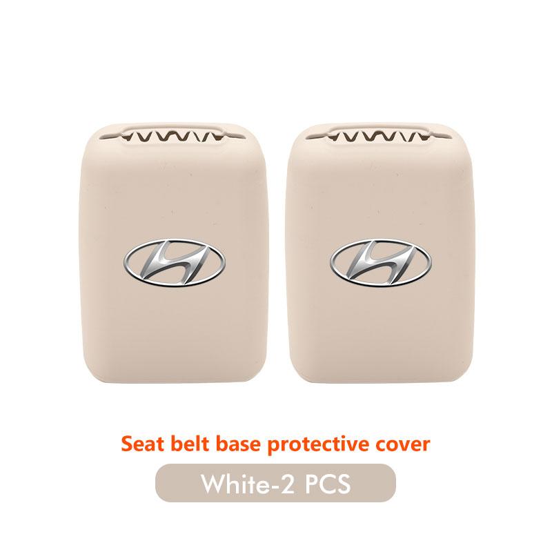 For Hyundai Car Seatbelt Buckle Cover Silicone Anti-scratch Protector Sonata Azera Coupe SantaFe Genesis Accent Creta gdu8