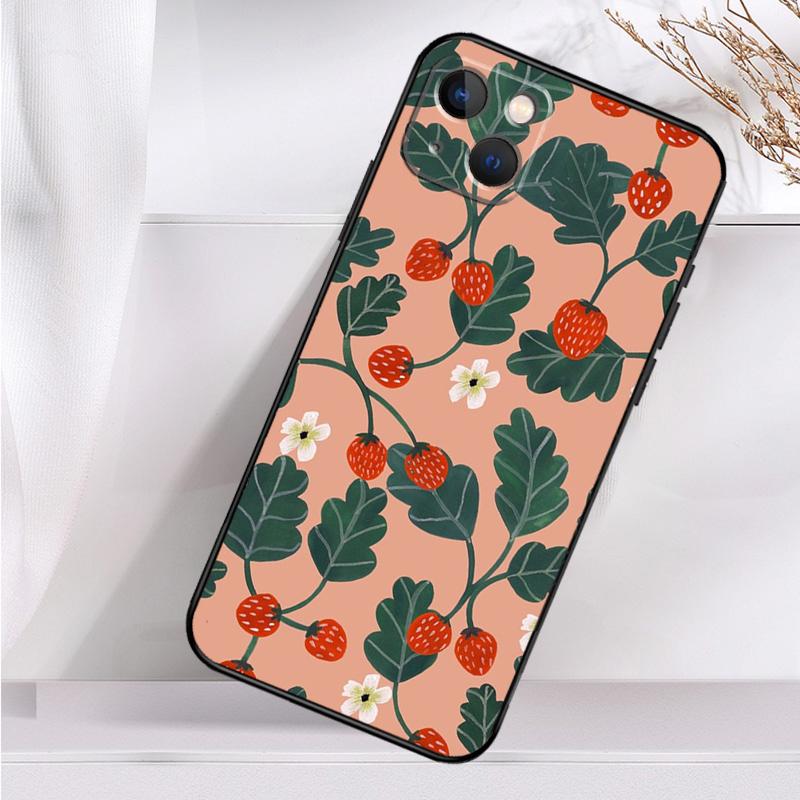 Милый ударопрочный чехол с клубникой для iPhone 17 11 14 15 16 Pro Max Plus 12 13 Mini 16e 17 Air Чехол для телефона