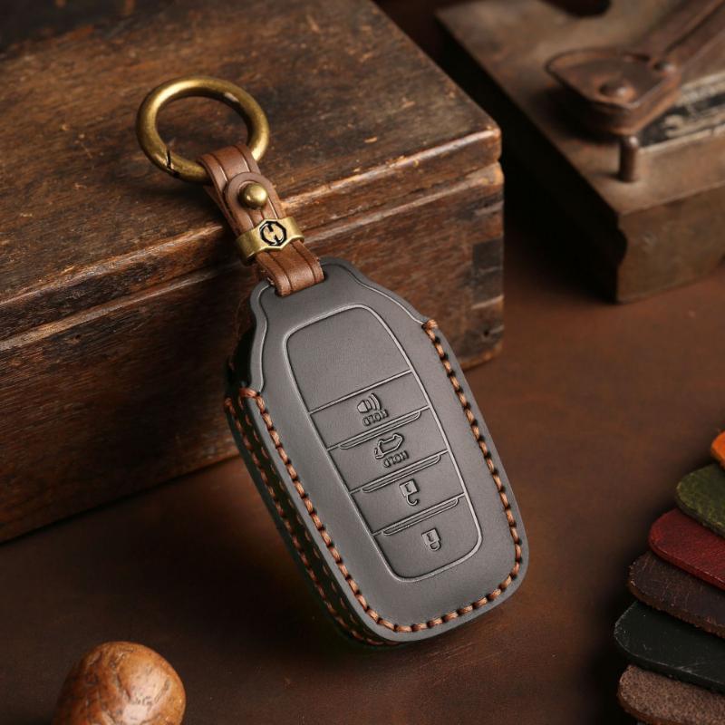 For Toyota Sienna Granvia Alphard Vellfire Car Key Cove High Quality Leather Car Key Bag Senna Cowhide Car Accessories