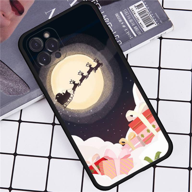 Рождественский Санта Клаус Лось Чехол для телефона для iPhone 14 11 12 13 Mini Pro Max 8 7 6 6S Plus X SE 2020 XR XS Funda Чехол
