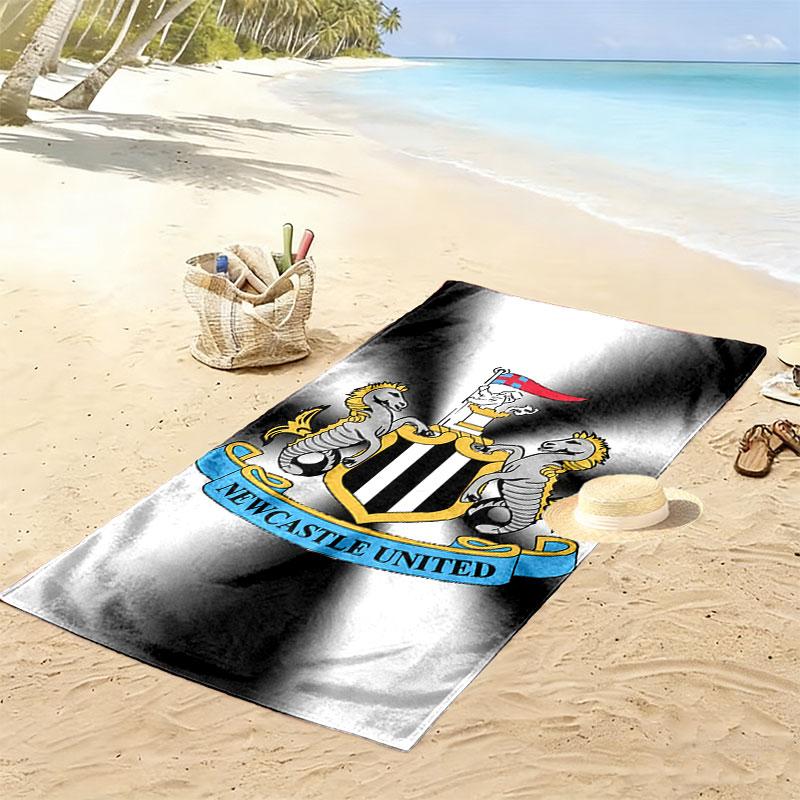 NUFC proter logo Print Beach Towel, Large Soft Quick Dry Towel for Beach Camping Swimming