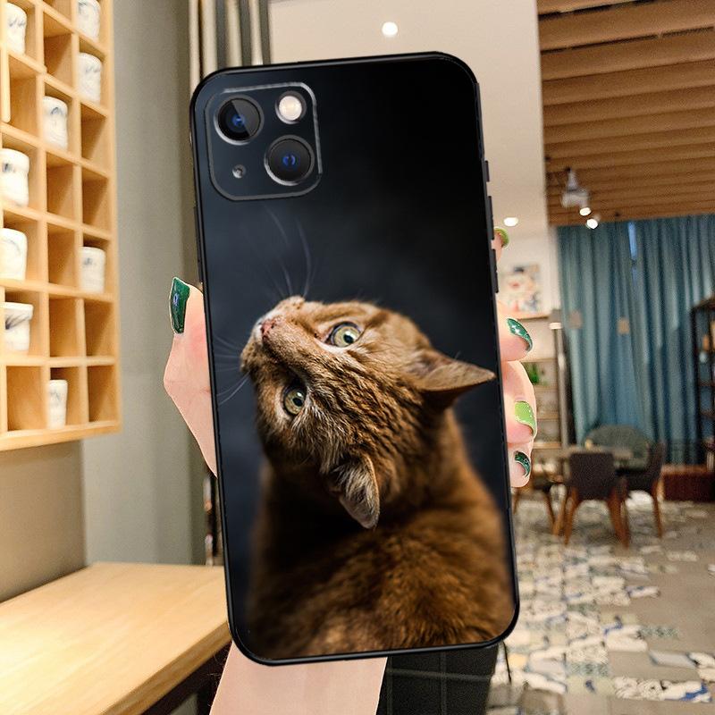 Применимый чехол для мобильного телефона iPhone16, новый чехол для мобильного телефона с изображением пары животных и милых кошек, чехол для мобильного телефона с изображением кошек