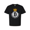 Графическая футболка Bitcoin Crown Logo для криптоэнтузиастов, унисекс, с винтажным принтом