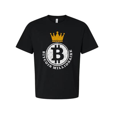 Графическая футболка Bitcoin Crown Logo для криптоэнтузиастов, унисекс, с винтажным принтом