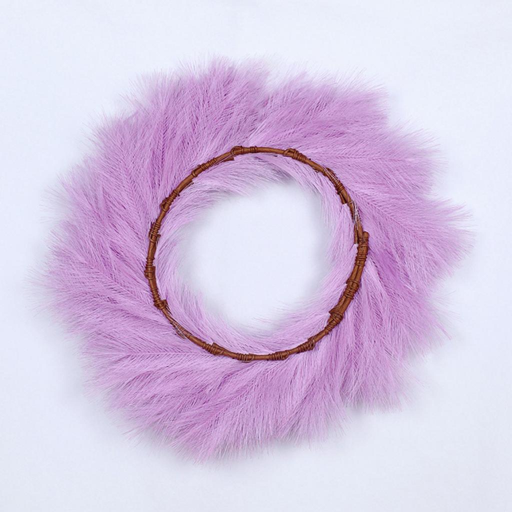 Искусственный венок из пампасной травы, имитирующий венок из тростника, венок из искусственной пампасной травы, декор для дома, для гостиной