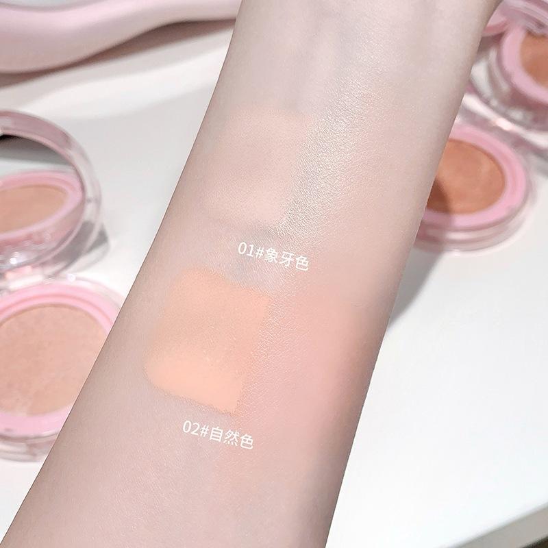 Gege bear Hydrating Concealer Cushion Foundation, Lightweight Natural Dewy Finish, Brightening Long-lasting Flawless Makeup, Moisturizing No Caking