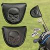 Чехол для гольф-паттера типа «молоток» с магнитной застежкой, из искусственной кожи, с рисунком черепа, для вудов, драйвера, фейрвея, гибрида