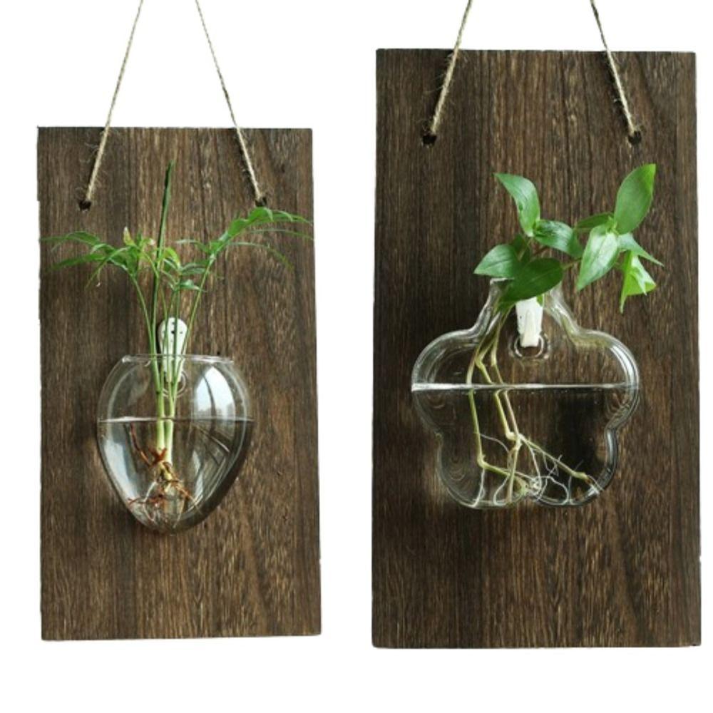 Vintage Wall Mount Glass Vase Creative Plant Flower Pots Aquarium Hydroponic Container Hotel