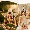 Indoor Outdoor Festive Decor Lighted Christmas Star Ornaments for Holiday Tree Decoration, Acrylic Shatterproof Hanging Home Party with Snowman Design