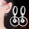 New Attractive Wholesale 925 Sterling Silver Drop Earrings For Women Girls Accessories Round Circle Pendientes Brincos Gift