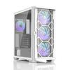 ZALMAN Z10 DUO WHITE 120mm Mid Tower ATX PC Case with 4 ARGB GPU Vertical and RGB Controller CS8759 Fans, Unit,