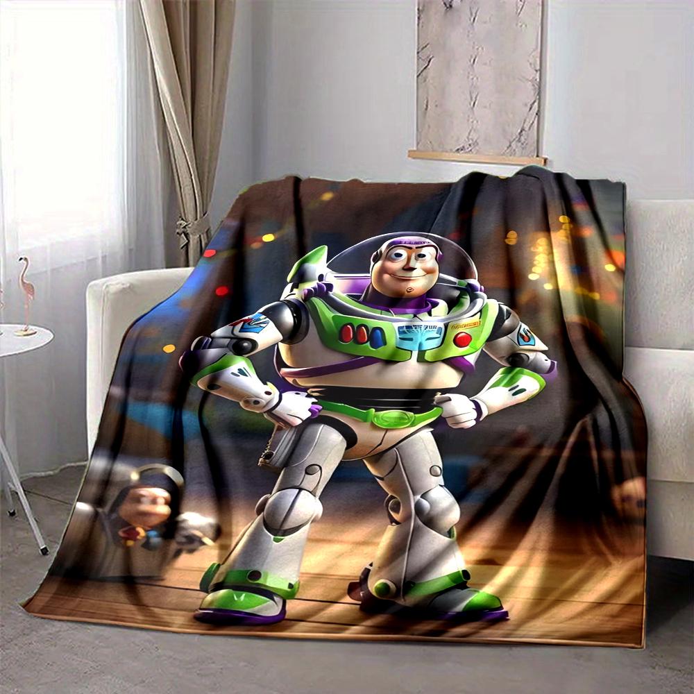 1Pc Buzz Lightyear Adventure Blanket Soft And Comfortable Casual Warm Camping Travel Christmas Halloween Xmas Gift M924354
