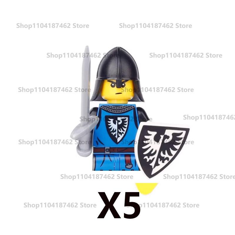 Средневековый Военный Замок Рыцарь Армия Набор Строительные Блоки Зеленый Дракон Воин-волк Война Роз Боевой Конь Оружие Кирпичные Игрушки