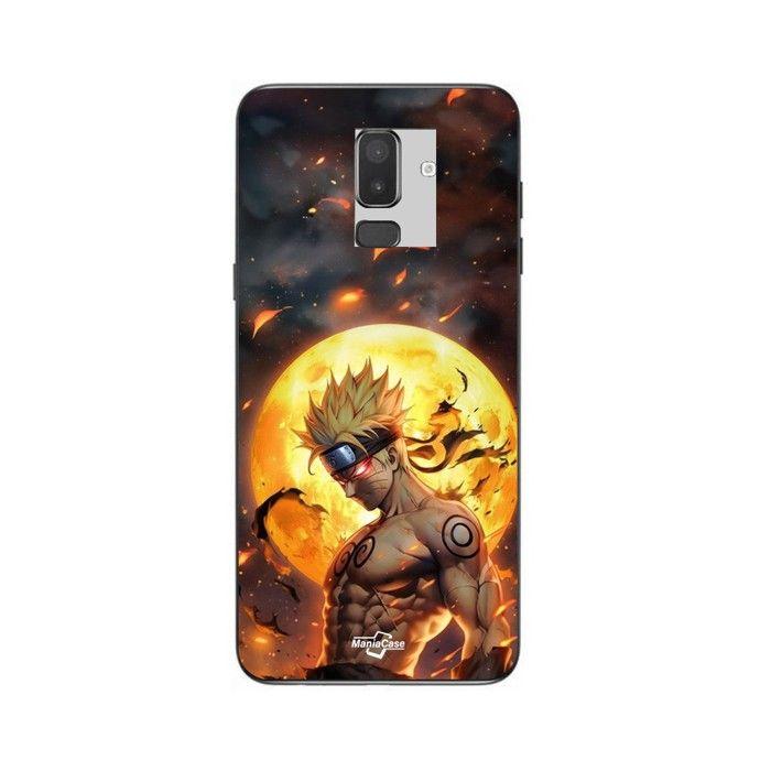 Coque de téléphone - MANIACASE - Samsung Galaxy J8 2018 - Dark Naruto Lune - Souple - Silicone TPU