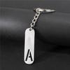 NEW DIY Stainless Steel A-Z Letters Key Chain 26 Alphabet Charm Metal Keyring Men Women Car Key Ring Unique Gift