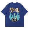 New Ghost Band T-shirt Women Oversize Fashion Cool London Singer Fans Essentials Summer Short Sleeve Print Rock Plain Black Tees