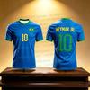 3D-печатная футбольная майка Neymar & VINI JR для мужчин и женщин, летняя модная спортивная дышащая футболка с коротким рукавом