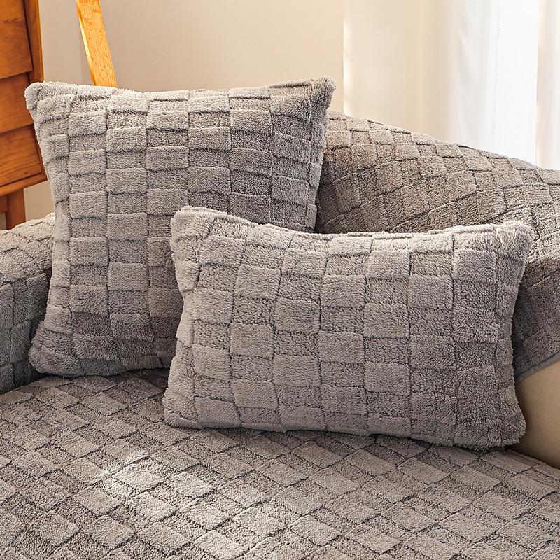 New Winter Thickened Plush Sofa Cushion Anti-slip Sofa Cushion Winter Simple Modern Sofa Cover Cover Cloth