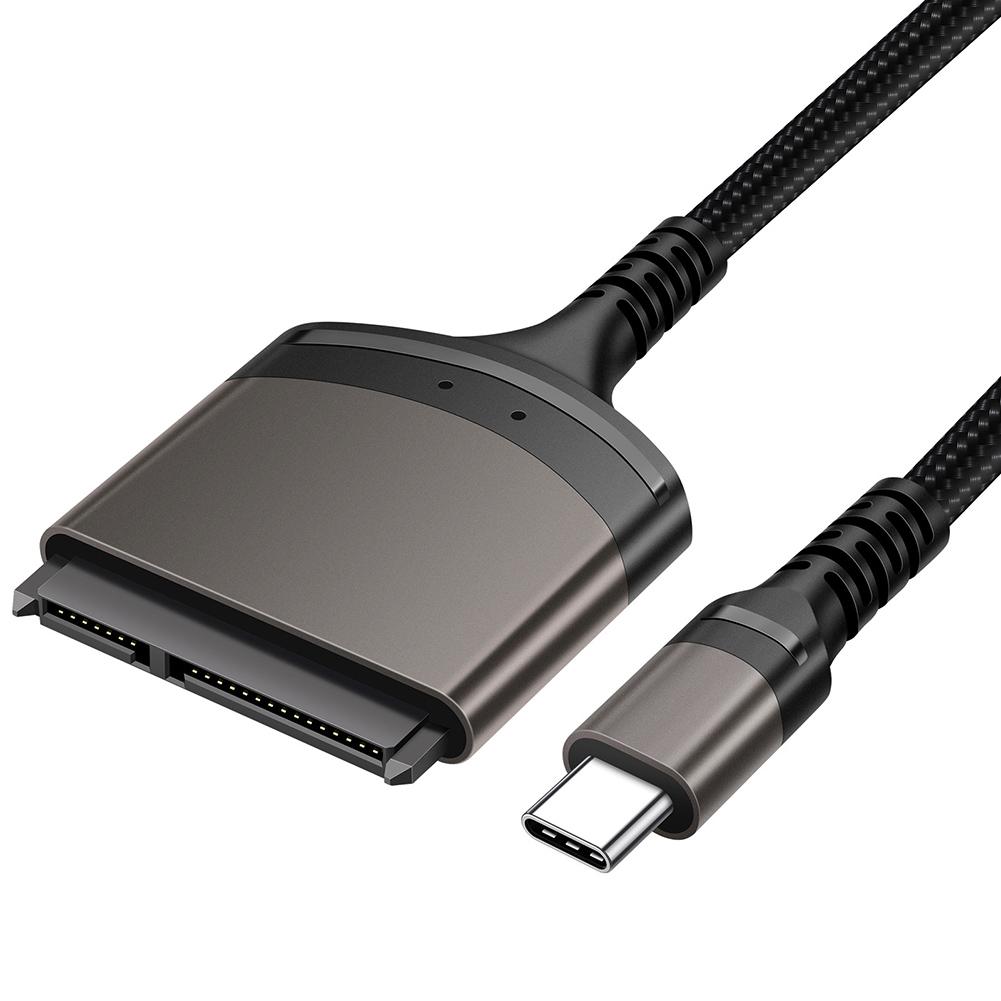 23 см USB 3.0/Type C на SATA Кабель-адаптер 7+15/22 Pin Компьютерный разъем Алюминиевый корпус Внешний конвертер для 2,5-дюймовых SSD HDD