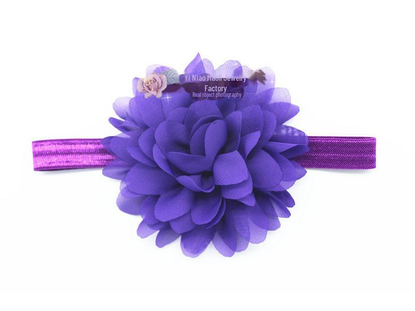 Креативная детская шифоновая повязка на голову с цветком - аксессуары для детских волос в европейском и американском стиле
