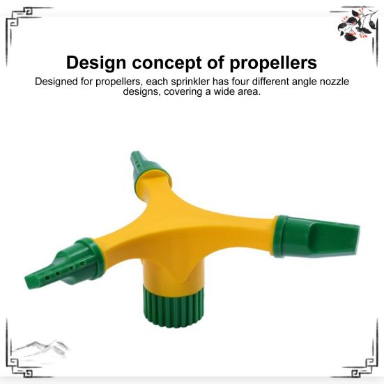 Вращающийся на 360 градусов спринклер для газона, большая площадь покрытия, регулируемая система полива сада, простой в установке спринклер с колышком