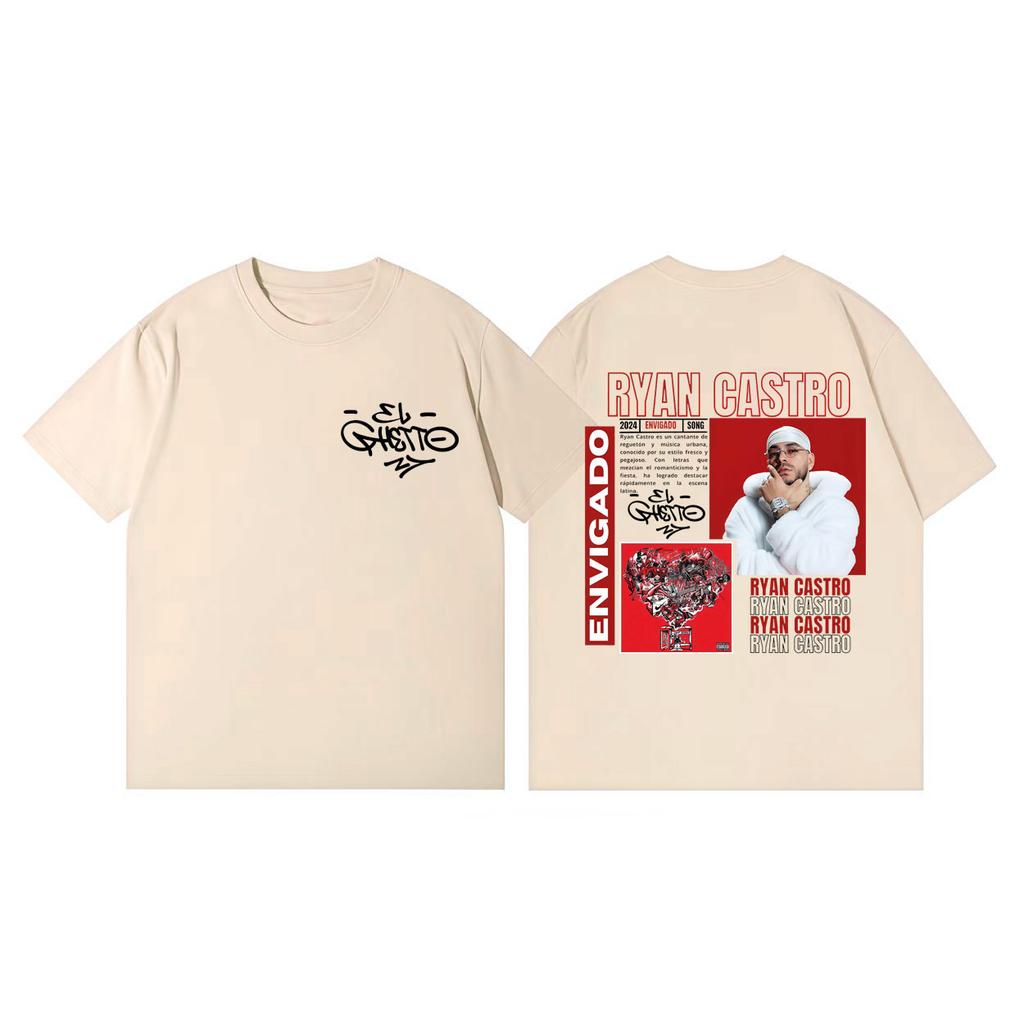 Rapper Ryan Castro Album Merch T Shirts Unisex Women Clothing Fashion Hip Hop Tshirt Summer Casual Cotton Short Sleeve Tshirts