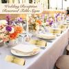 10PCS Water Resistant Waterproof Gold Double-Sided Table Signs For Wedding, Birthday, Party, Meeting- Reserved Seat