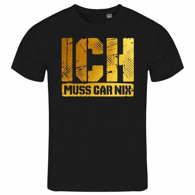 Мужская футболка Я должен Ничего Золотой S-XXL Надпись Статус Профессиональный Школьные Цитаты