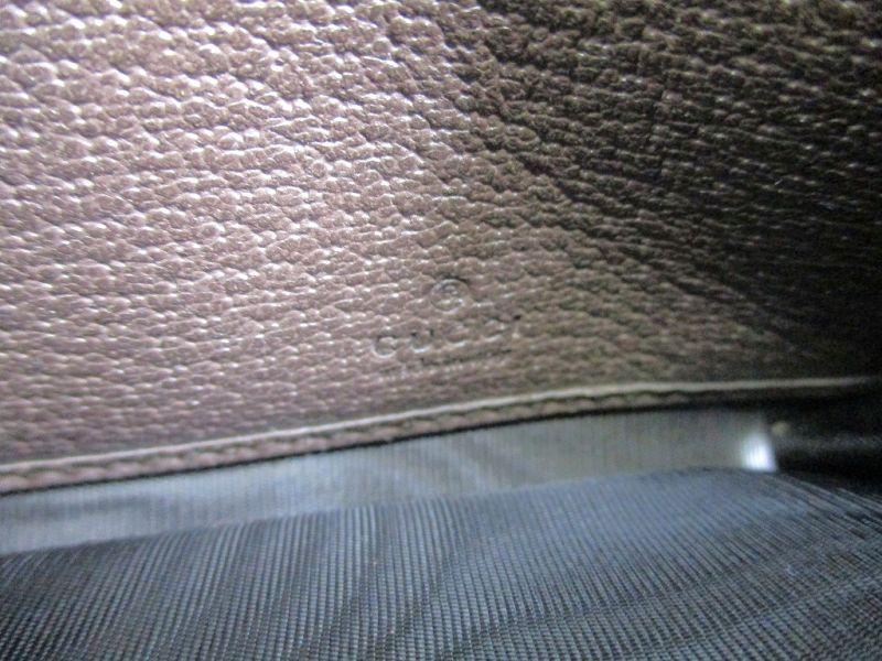 Authentic GUCCI GG DIY Ophidia Brown Leather Web Strip Continental Wallet #a106 Refurbished