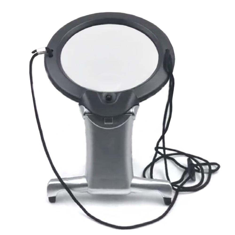 Hands Free Led Loupe Lighted Reading Magnifier Table Hanging Magnifying Glass For Seniors Sewing Cross Stitch Embroidery Repair