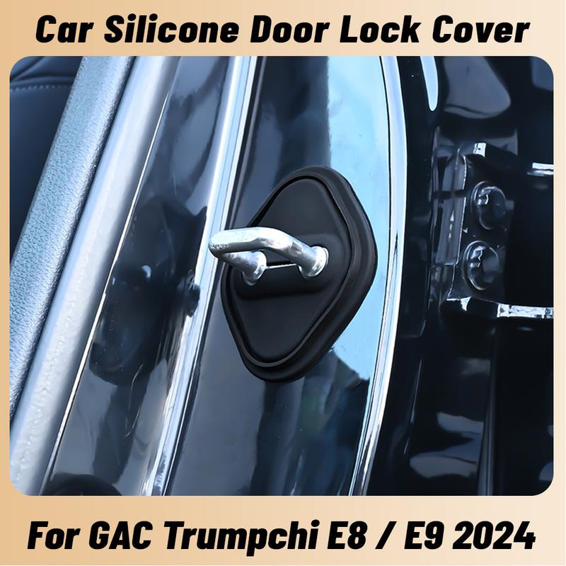 For GAC Trumpchi E8 E9 2024 Car Door Shock Absorber Door Lock Protector Silicone Auto Door Lock Latches Cover Accessories
