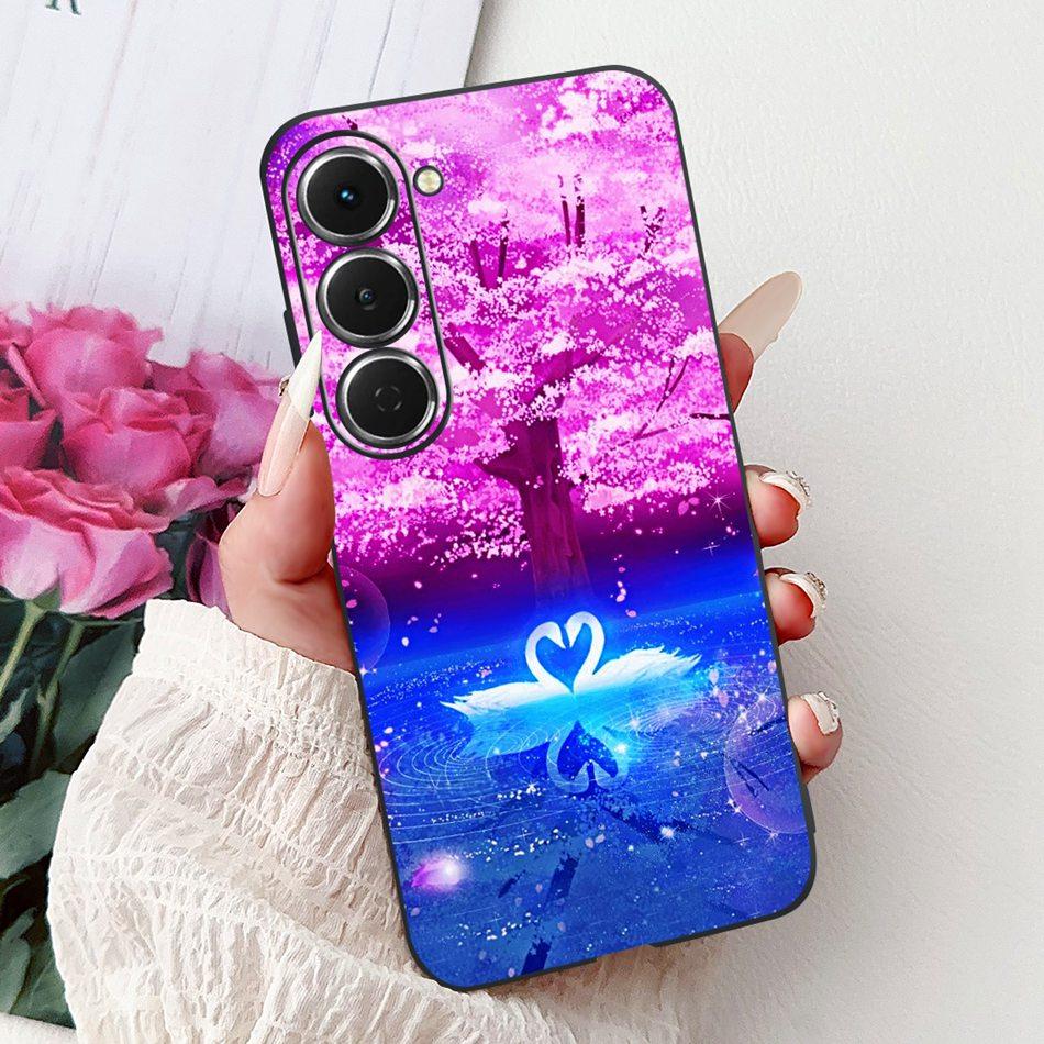 For Tecno Spark 40 Pro / 40 Pro+ Elegant Floral Butterfly Phone Case For Tecno Spark 40Pro Plus KM6 KM7 Soft Silicone TPU Cases