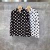 Polka Dot Print High-end Long-sleeve Shirt Casual Korean Style Trendy Cool and Chic Loose Shirt Wrinkle-free