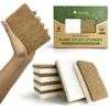 6-Pack Natural Sponges ? Made with Cellulose, Coconut, and Recycled Fiber ? Eco-Friendly, Odorless, and Scratch-Resistant ? For Kitchen and Bathroom U