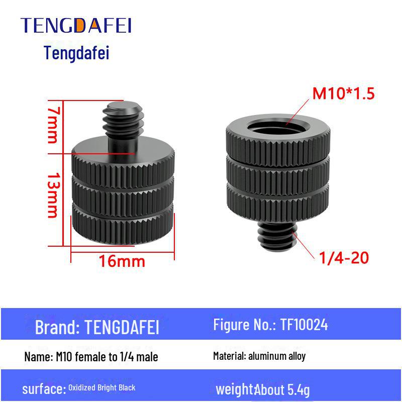 Адаптер для штатива с креплением на стойку для освещения и поворота камеры с резьбой 1/4" на 3/8" на M4/M5/M6/M8